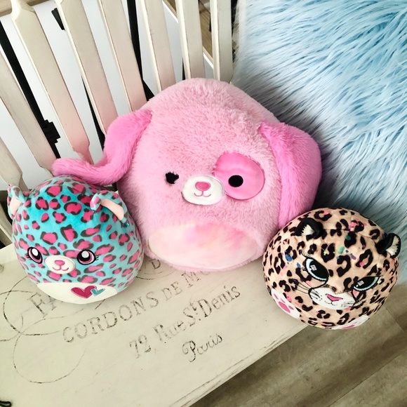 Squishmallows, Set of 3, Chelsea the Cheetah, Chasen, Pink Dog, DUMA, Cheetah - Picture 3 of 11